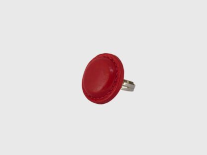 Bague Cuir Rouge