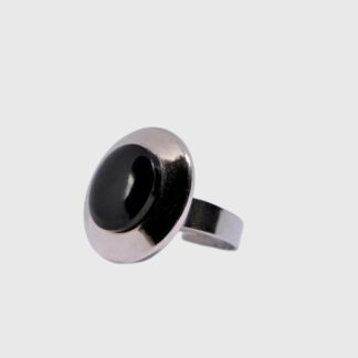 Bague Noir Métal