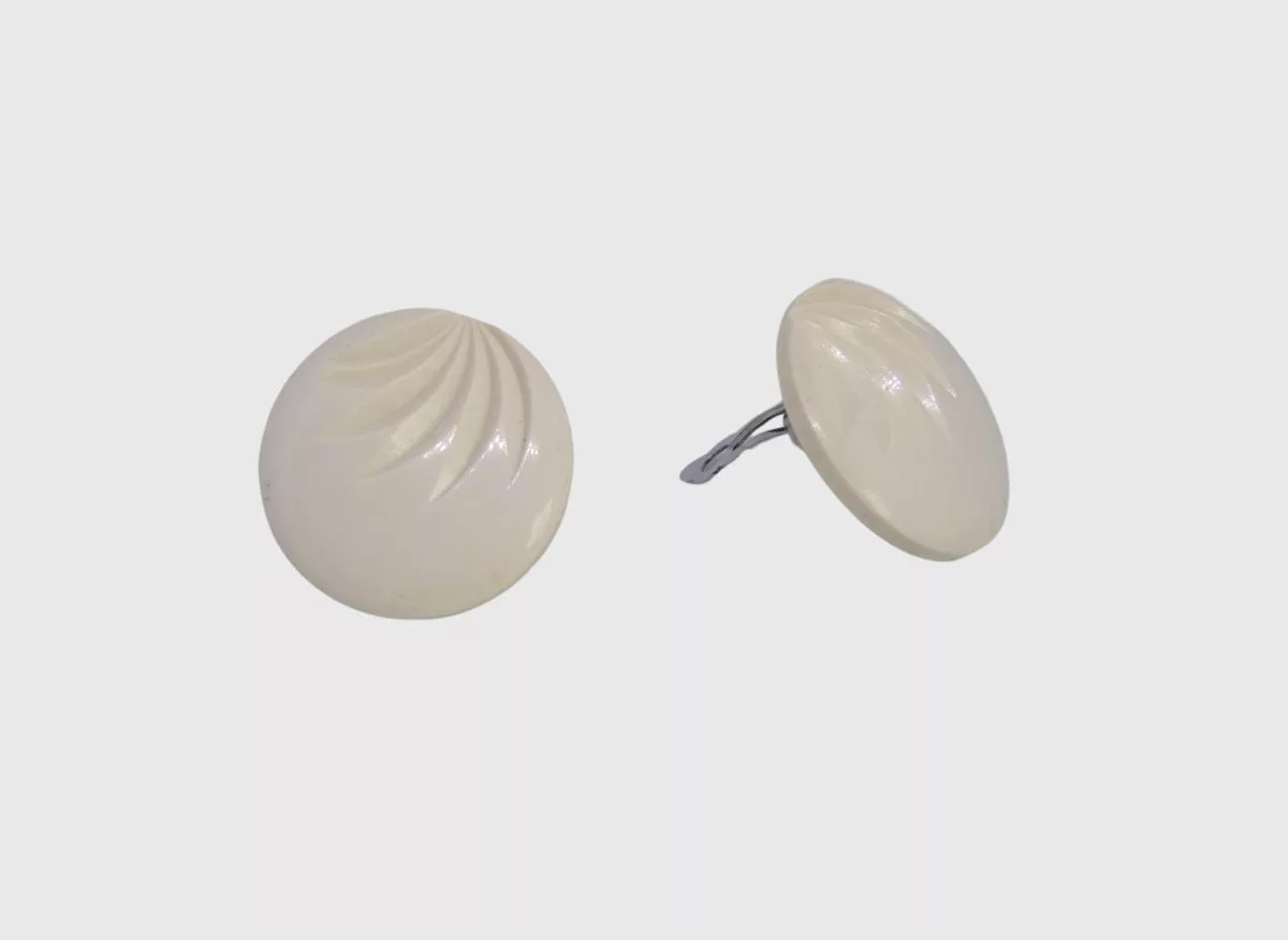 boucles d'oreilles blanches clips