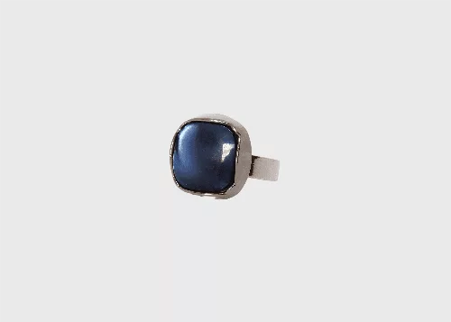 bague chevalière bleue