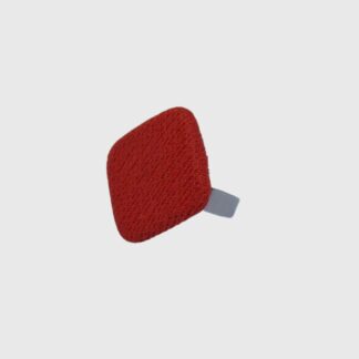 Bague rouge en tissu et en forme de losange