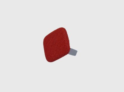 Bague rouge en tissu et en forme de losange