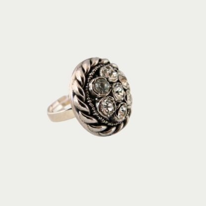 Bague strass blancs