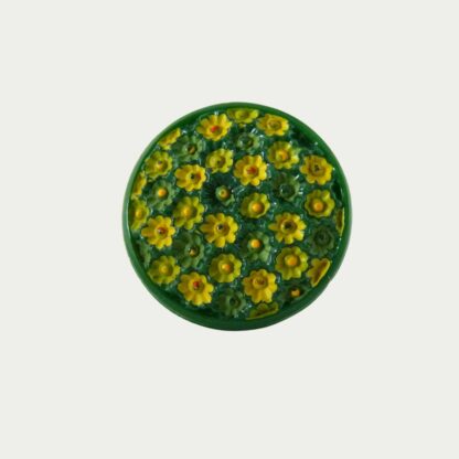 Bague prairie en verre vert