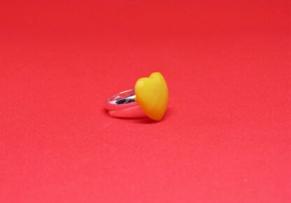Bague Enfant Cœur Jaune – Image 3