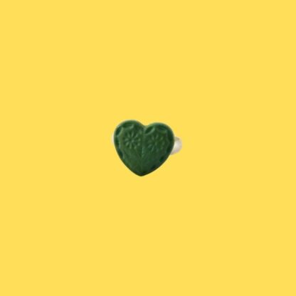 bague enfant cœur vert