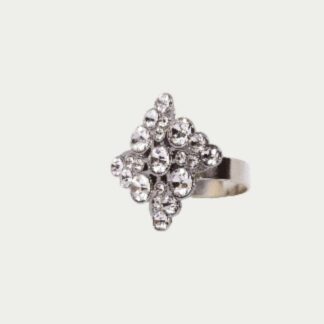 bague losange strass