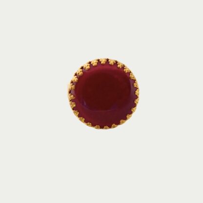 Bague résine rouge