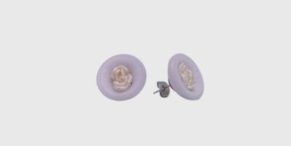 boucles d'oreilles puces blanches