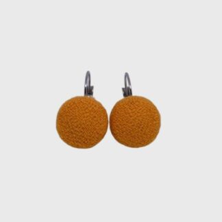 boucles d'oreilles dormeuses jaune moutarde