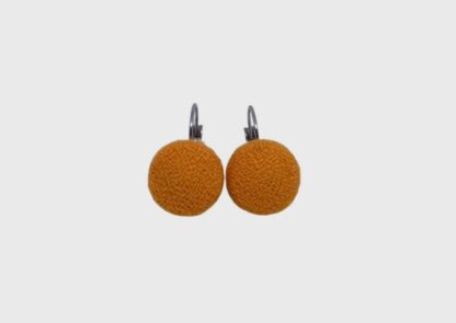 boucles d'oreilles dormeuses jaune moutarde