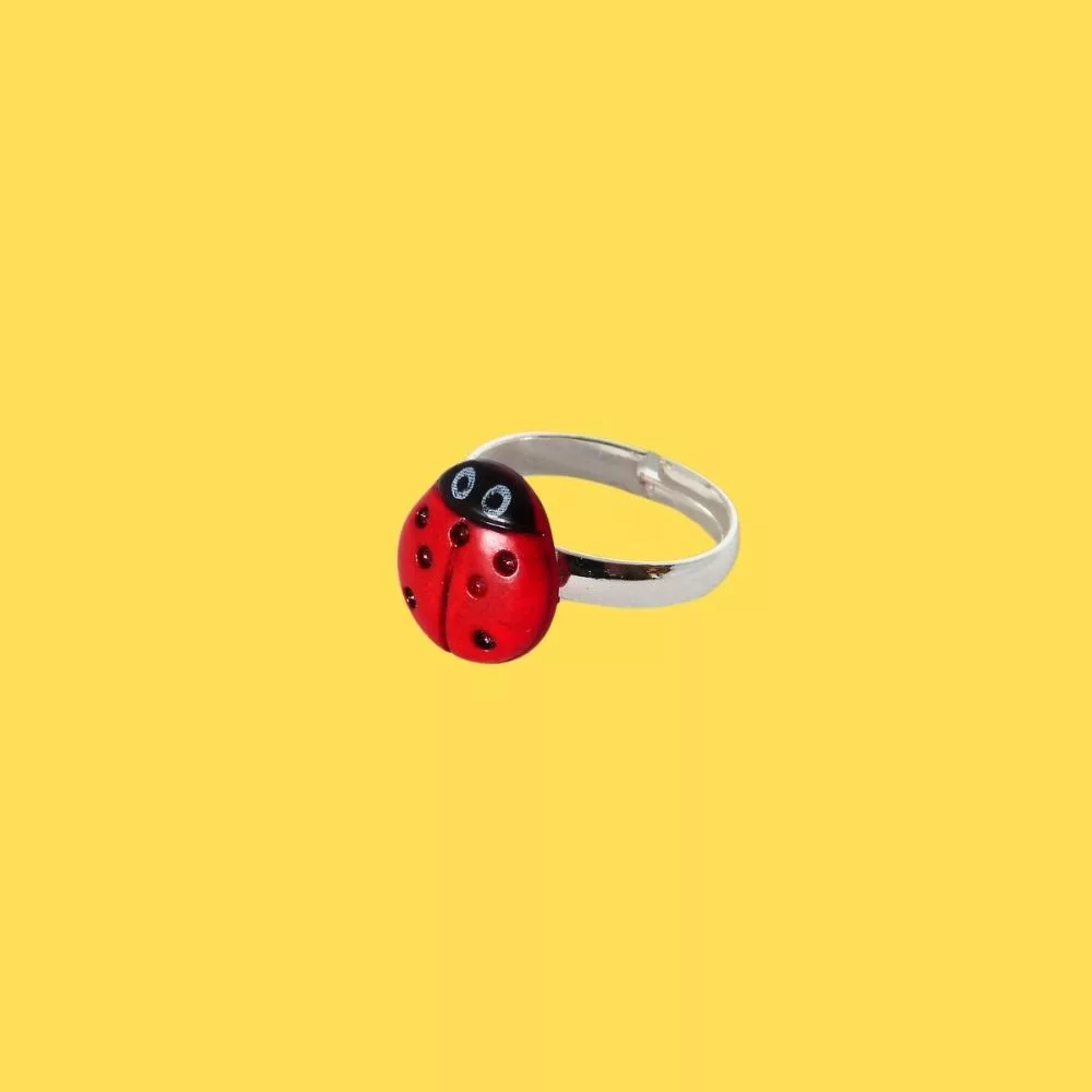 bague enfant coccinelle