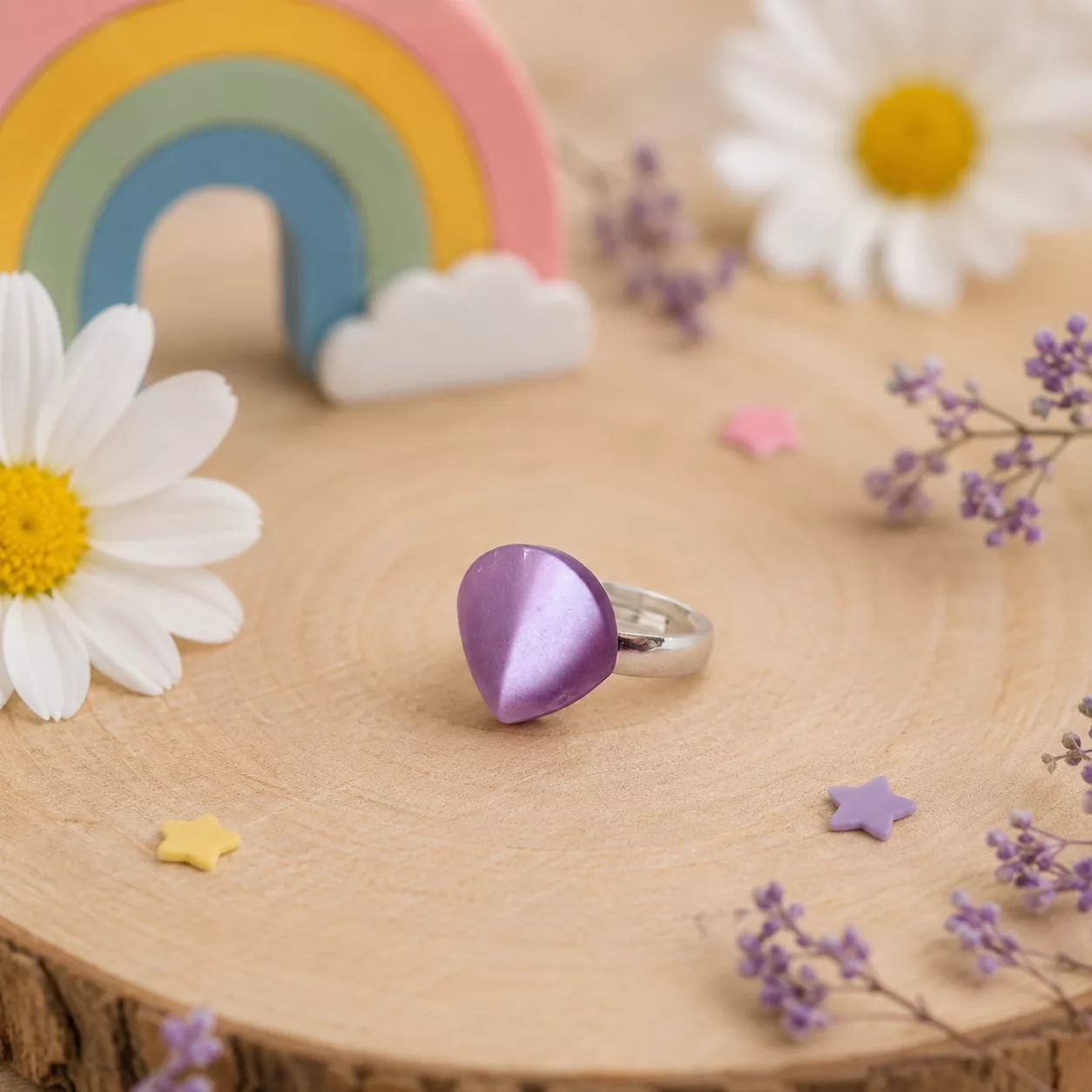 Bague violette pour enfant