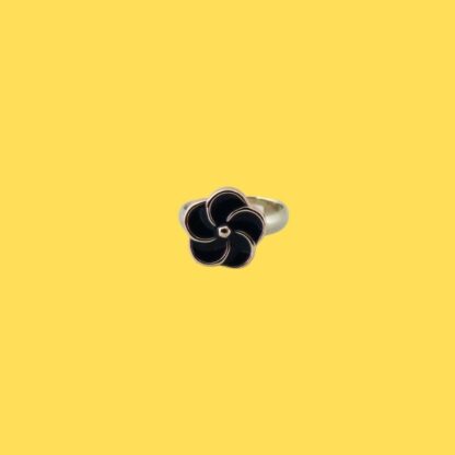 bague enfant fleur bleue