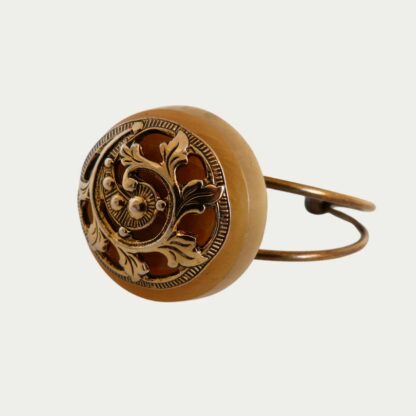 Bracelet Feuille dorée résine et métal doré