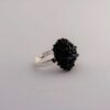 Bague caviar perles noires