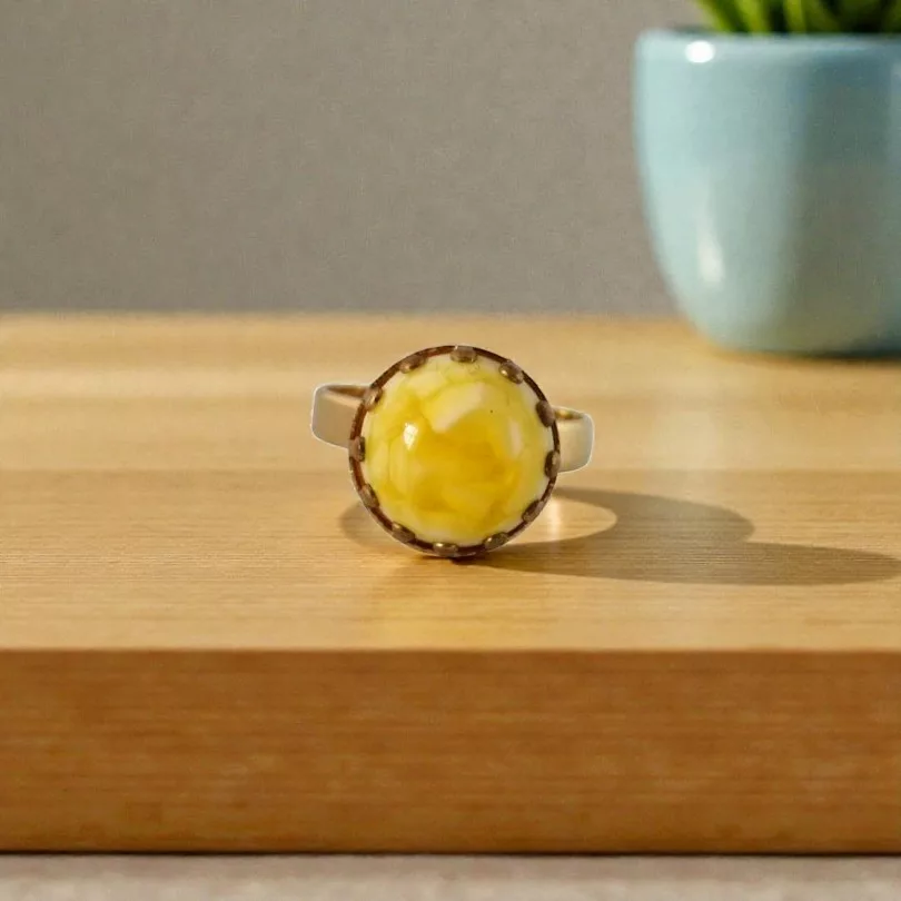 bague jaune citron