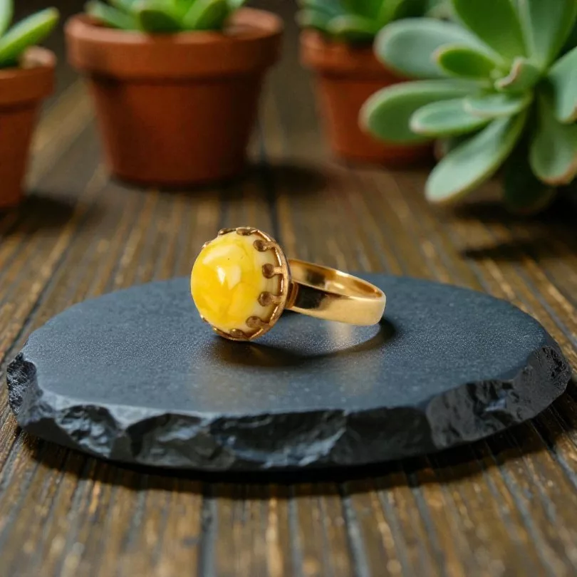 bague jaune citron