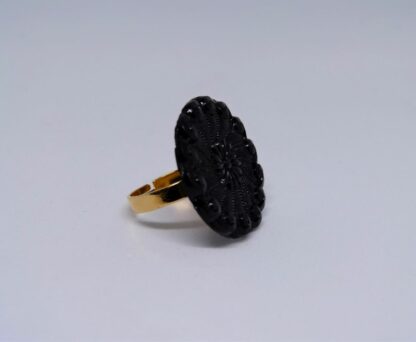 Bague Rosace Noire – Image 3