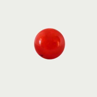 Bague demi boule rouge