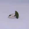 Bague coussin vert.