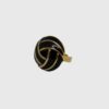 bague noire et dorée réglable