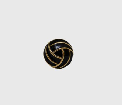 bague noire et dorée