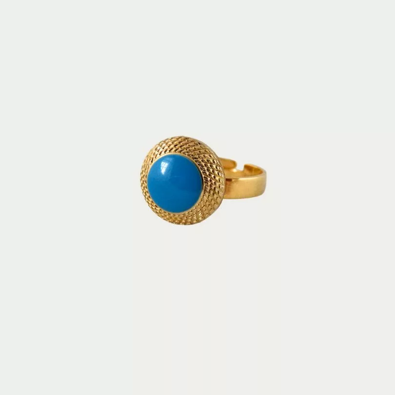 bague bleu turquoise