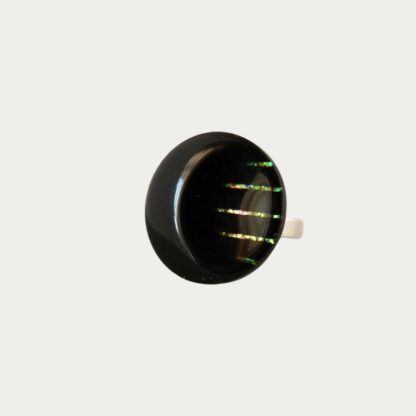 Bague noire et paillettes multicolores