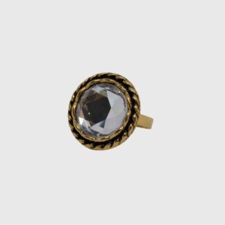 Bague verre blanc