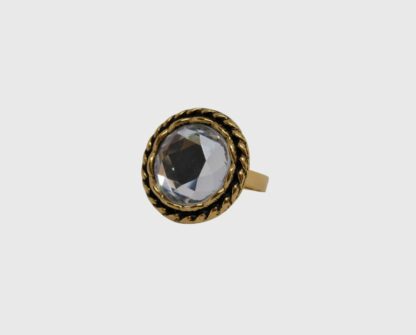 Bague verre blanc