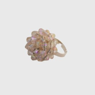 Bague en verre en forme de flocon