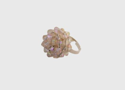 Bague en verre en forme de flocon