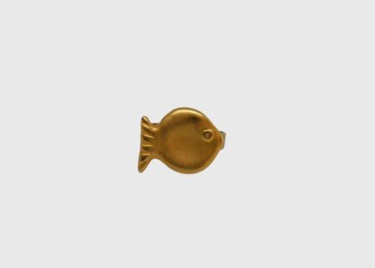 Bague poisson métal doré