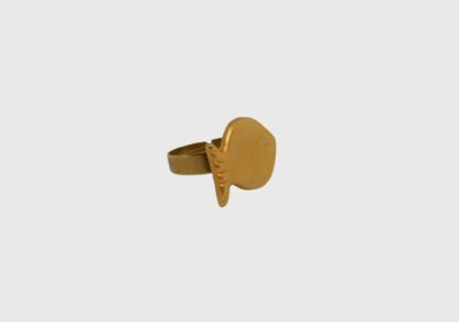 Bague poisson métal doré