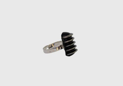 Bague verre noir