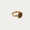 Bague romantique en forme de rose dorée