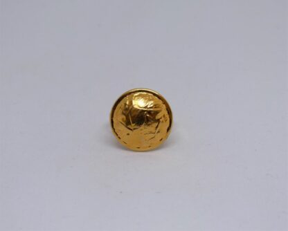 Bague métal doré martelé.