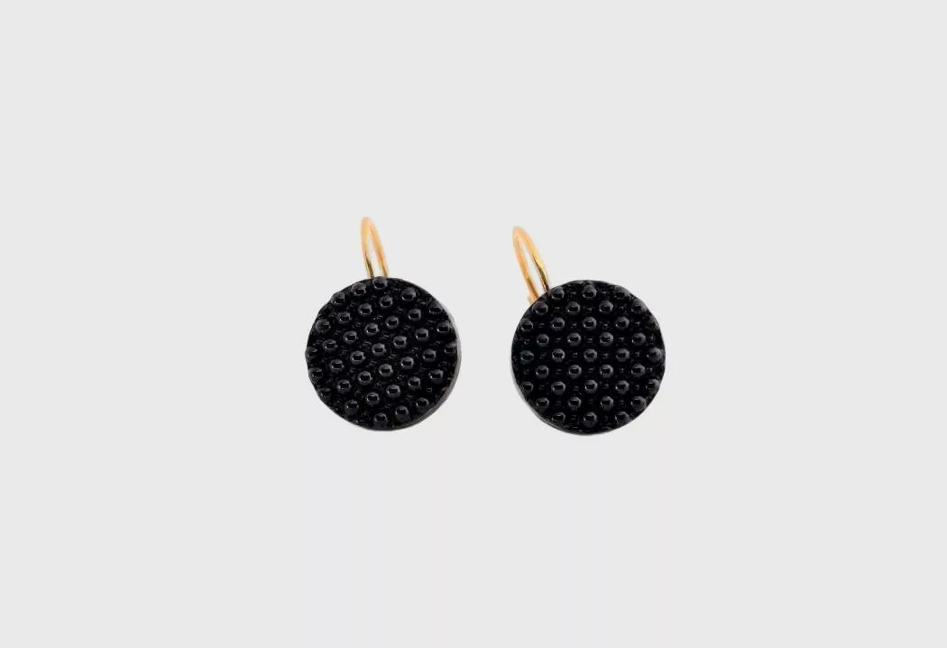 boucles d'oreilles dormeuses en verre