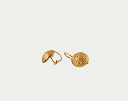 boucles d'oreilles dorées tourbillon