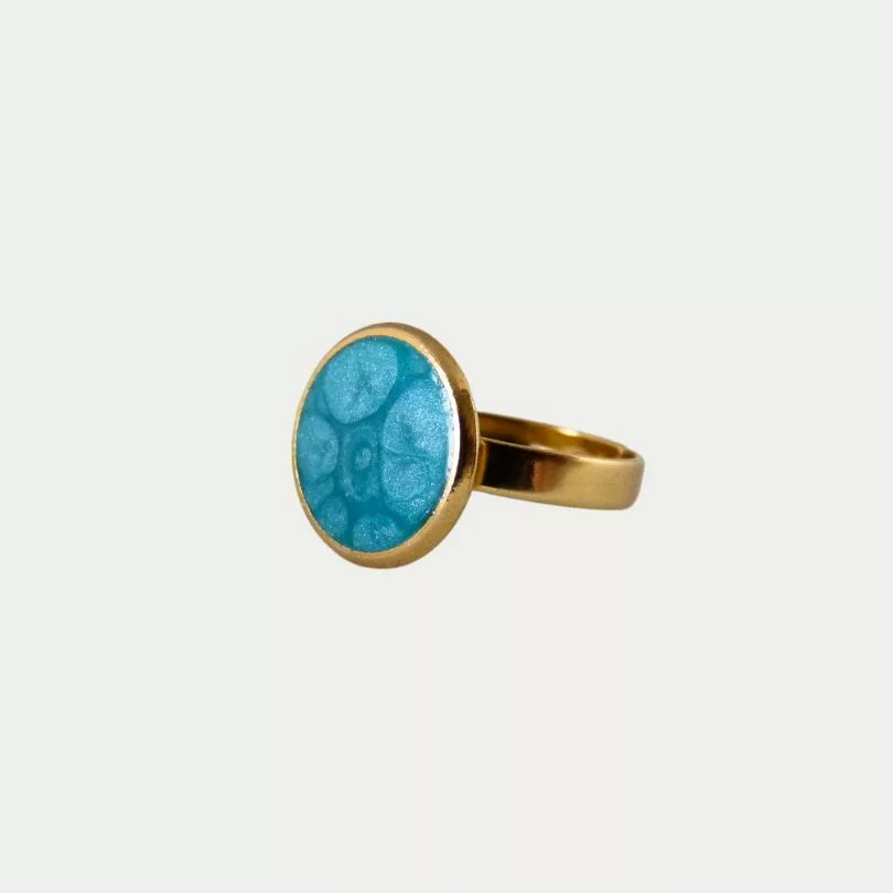 bague bleu azur