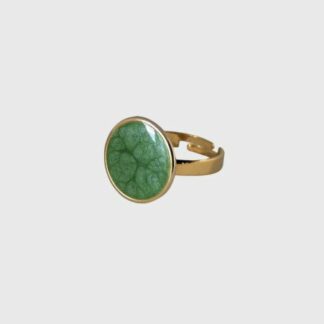 bague verte réglable