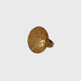 bague dorée avec arabesques