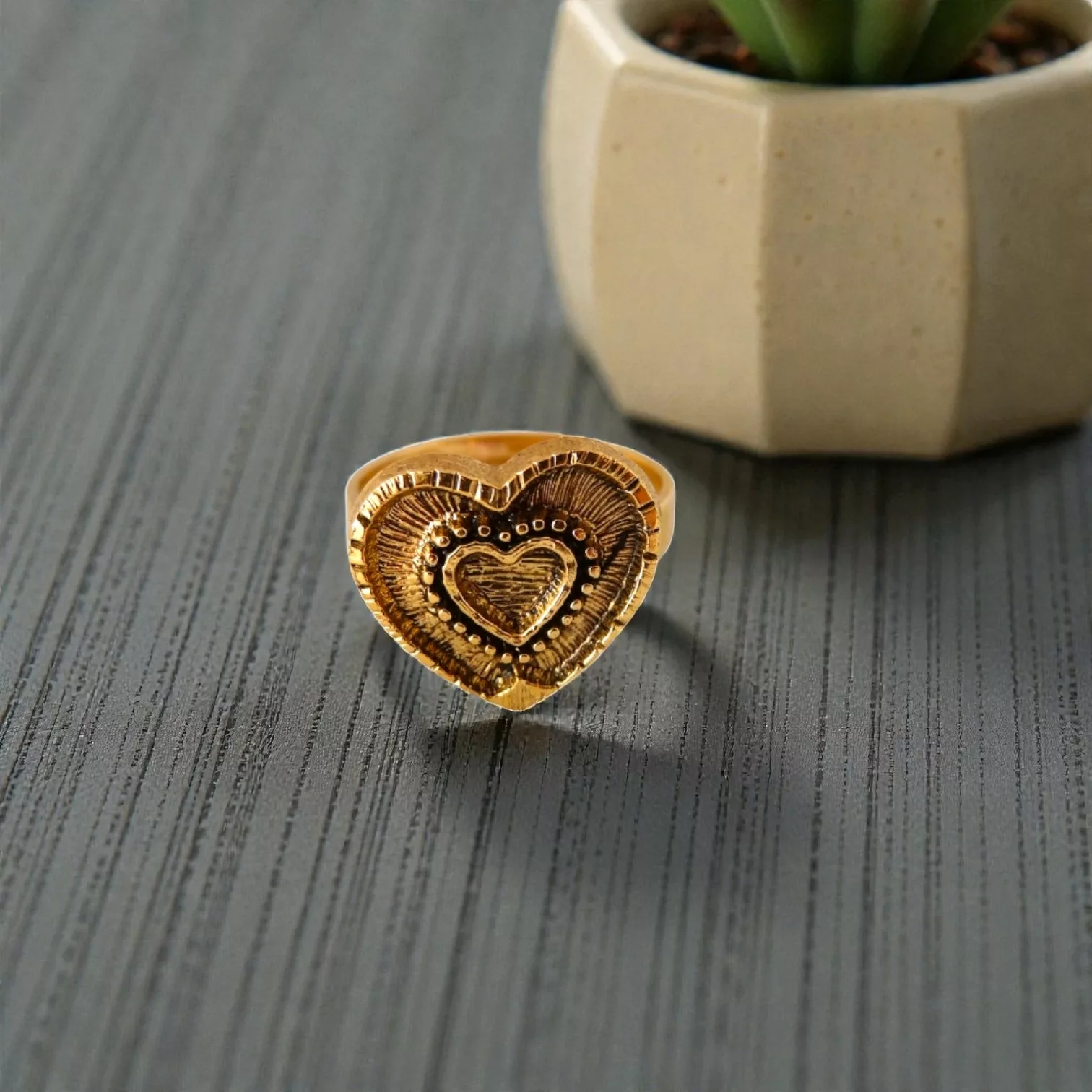 bague double coeur