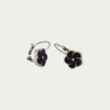 boucles d'oreilles fleurs bleu marine