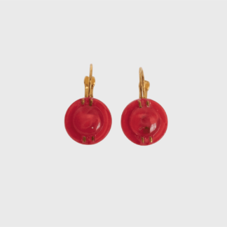 boucles d'oreilles rouges