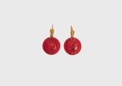 boucles d'oreilles rouges