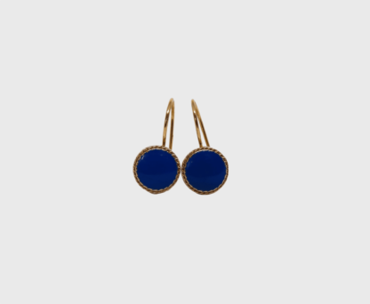 boucles d'oreilles dormeuses bleu outremer