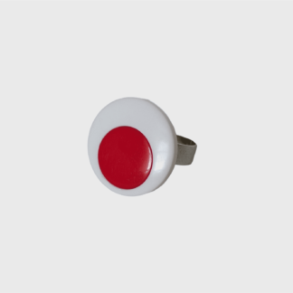 bague rouge et blanche
