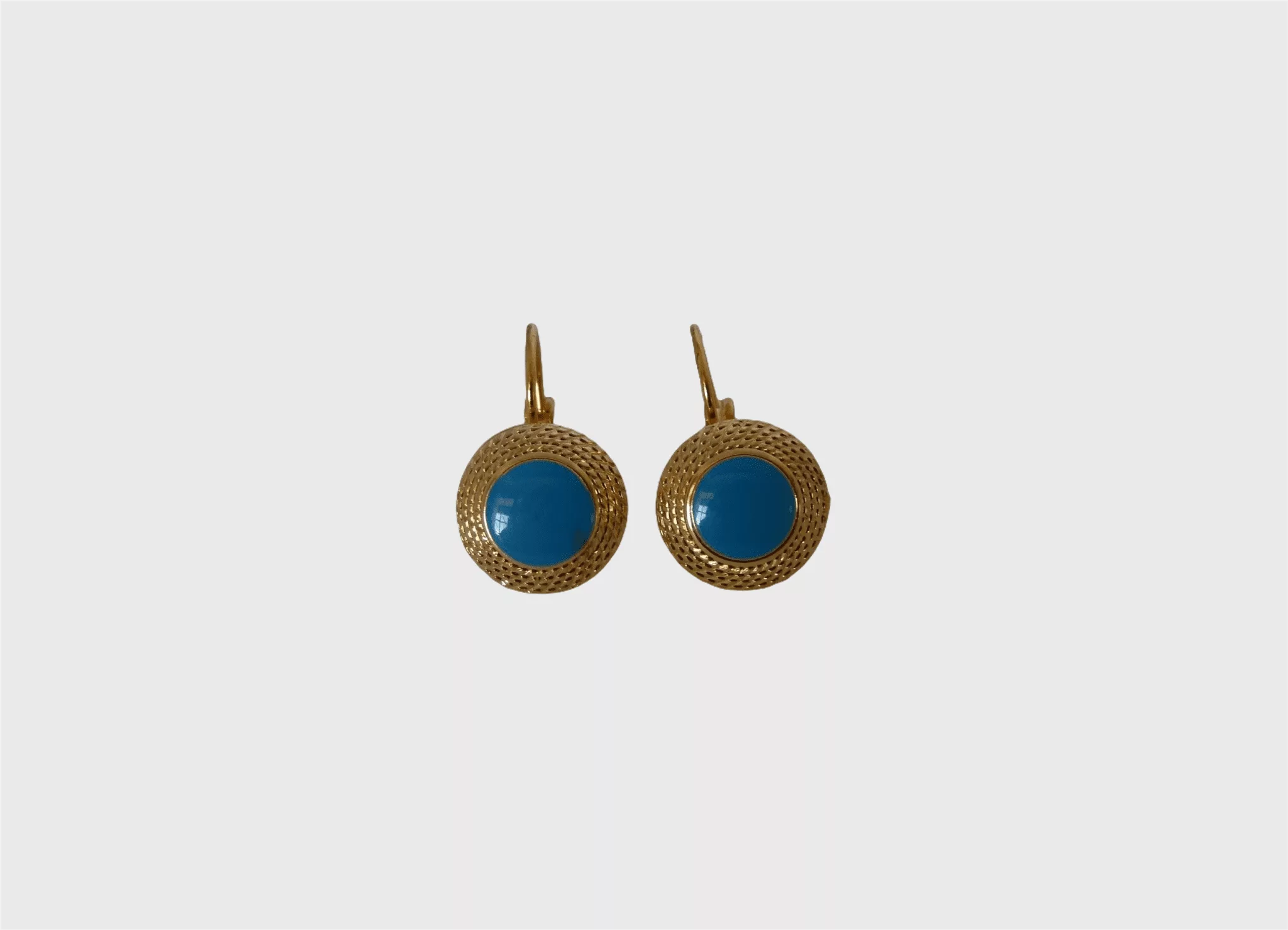 boucles d'oreilles bleues